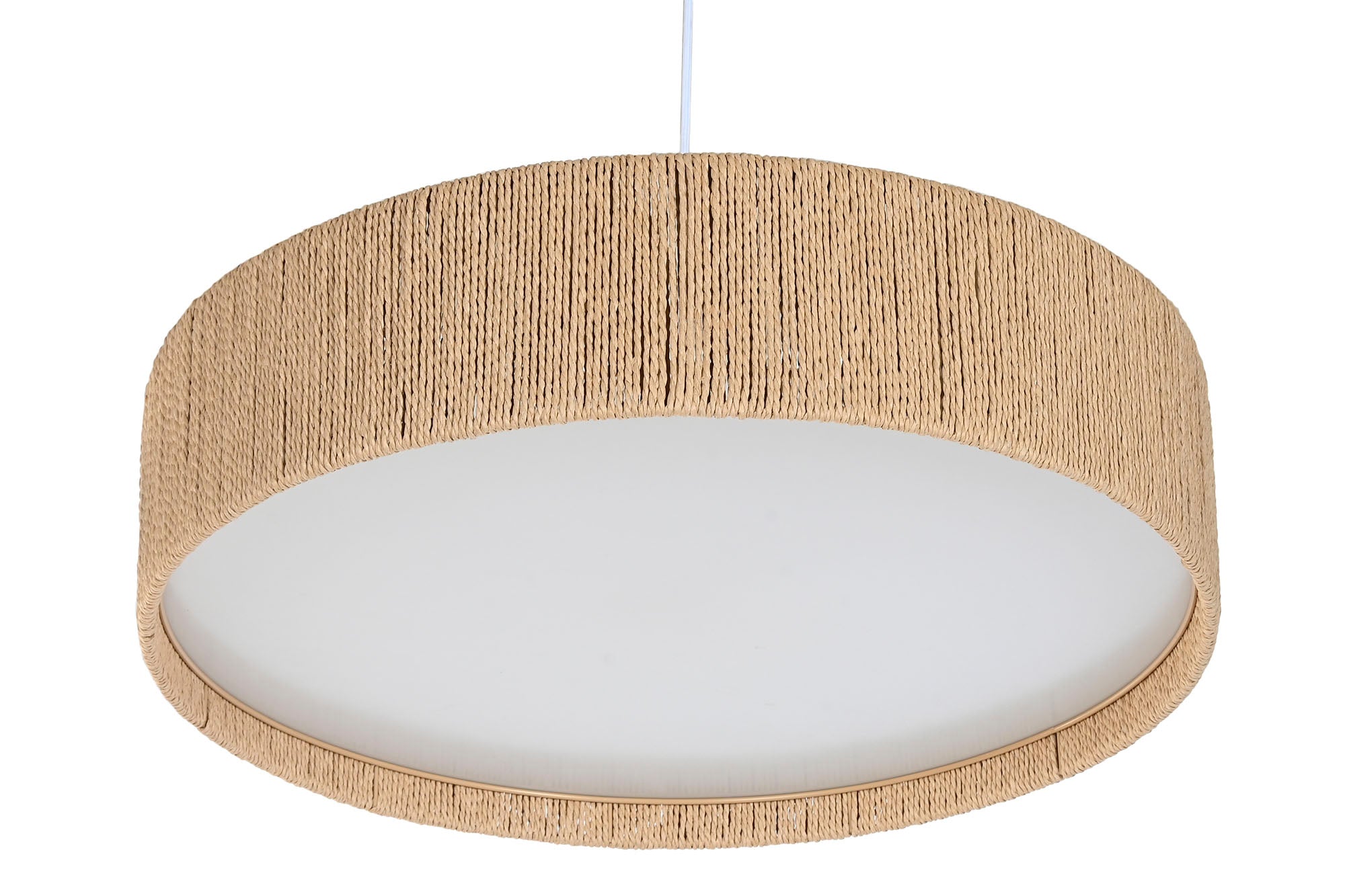 LAMPARA TECHO CUERDA PP 62X62X15 PLAFON NATURAL - Imagen 1