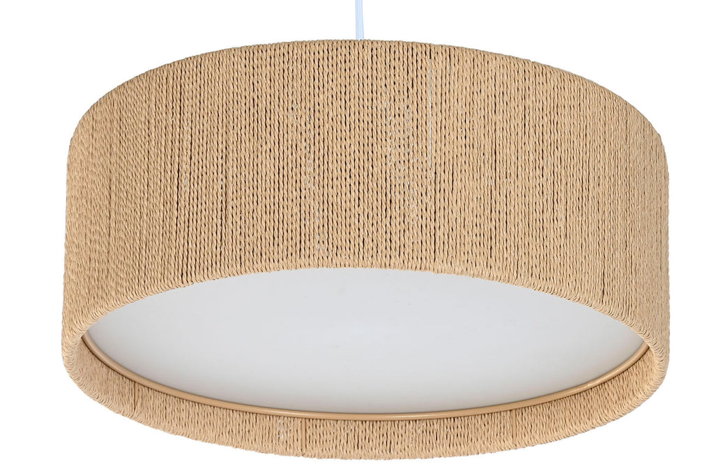 LAMPARA TECHO CUERDA PP 40X40X15,5 PLAFON NATURAL - Imagen 3