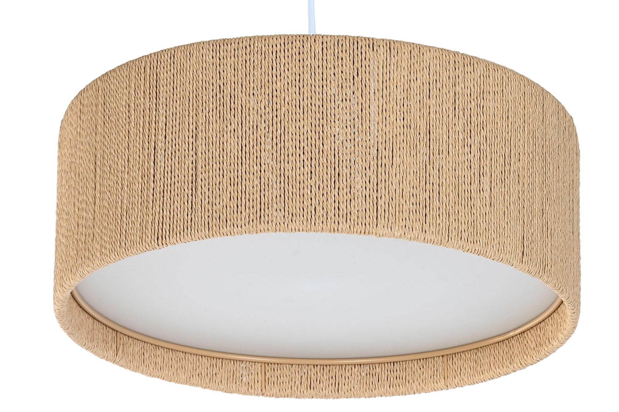 LAMPARA TECHO CUERDA PP 40X40X15,5 PLAFON NATURAL - Imagen 3
