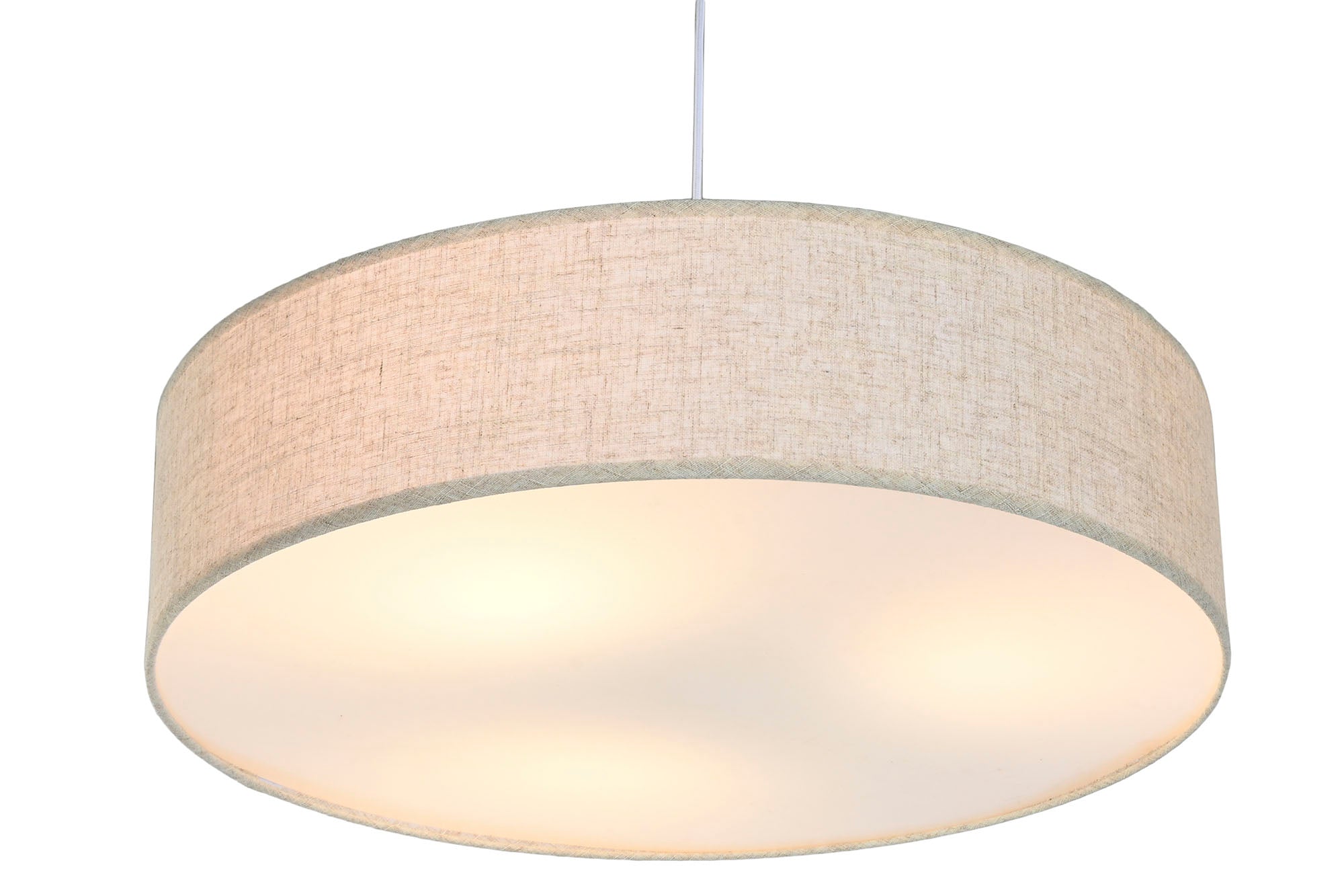 LAMPARA TECHO LINO PP 60X60X15 PLAFON CRUDO - Imagen 2