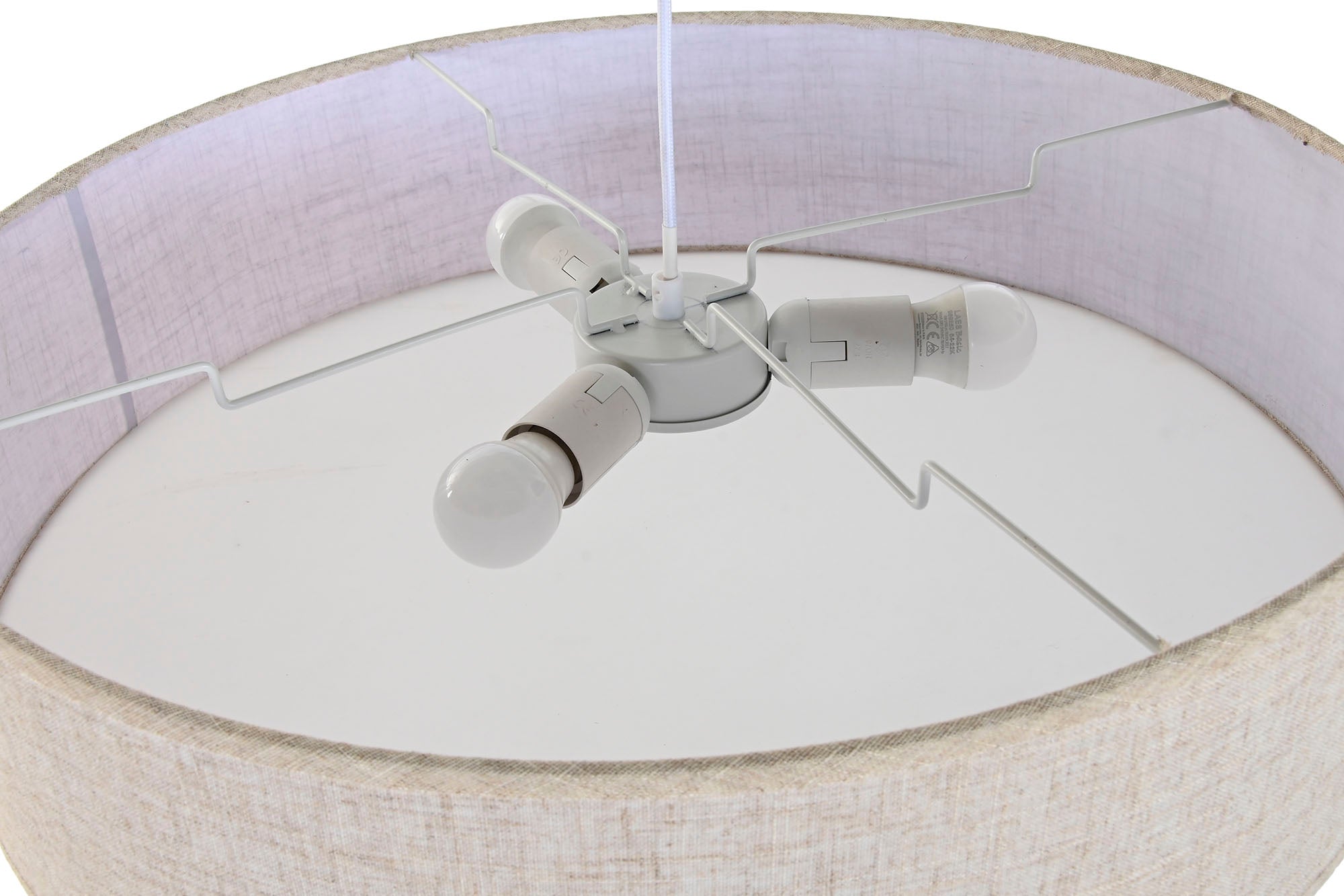 LAMPARA TECHO LINO PP 60X60X15 PLAFON CRUDO - Imagen 6