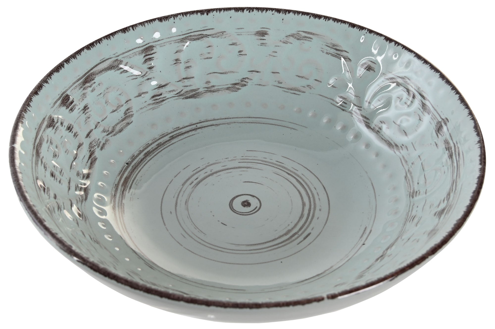 PLATO GRES 20X20X5 HONDO AZUL - Imagen 2