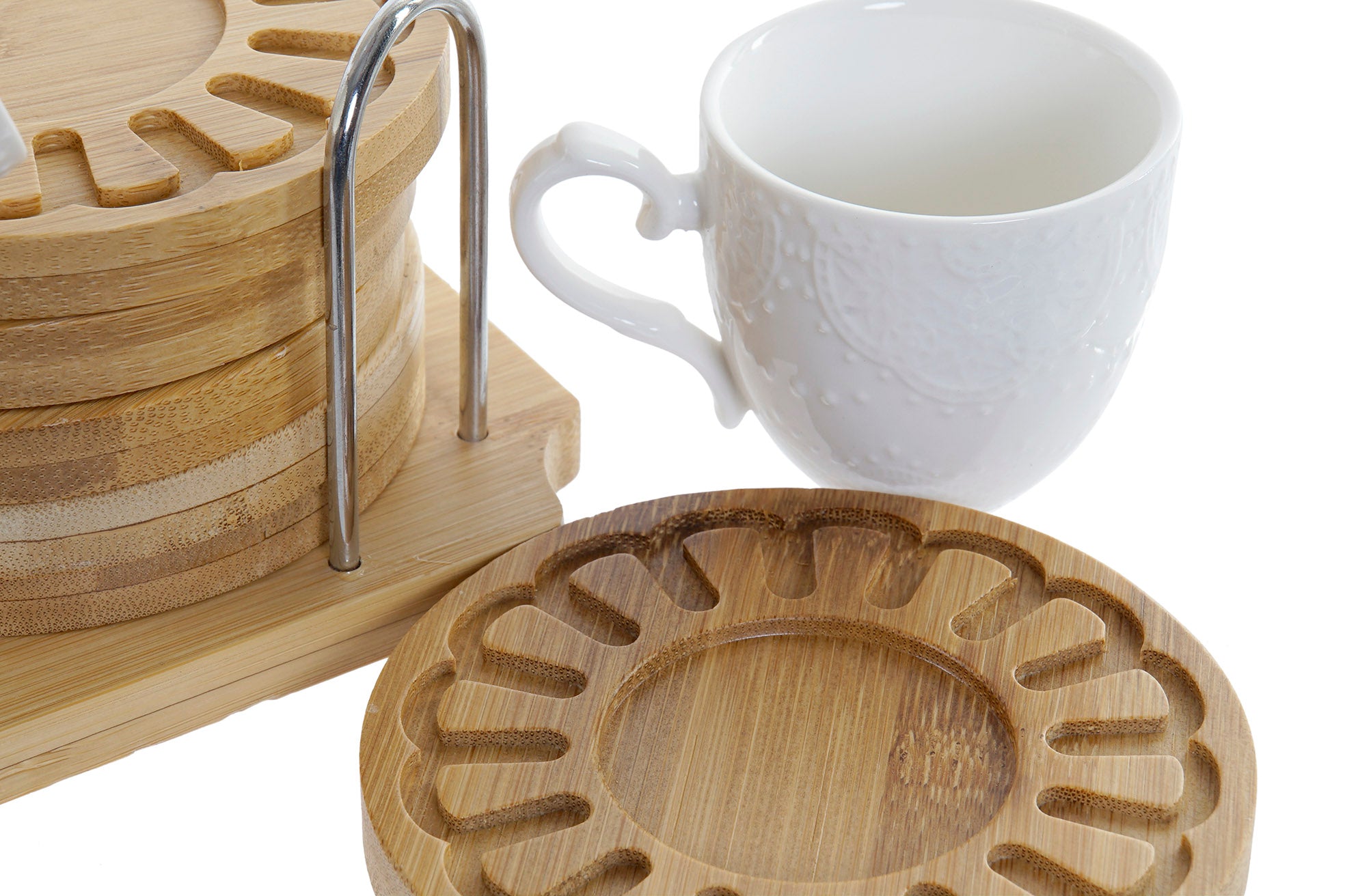 CAFE SET 6 PORCELANA BAMBU 16X16X25 75 MANDALA - Imagen 3
