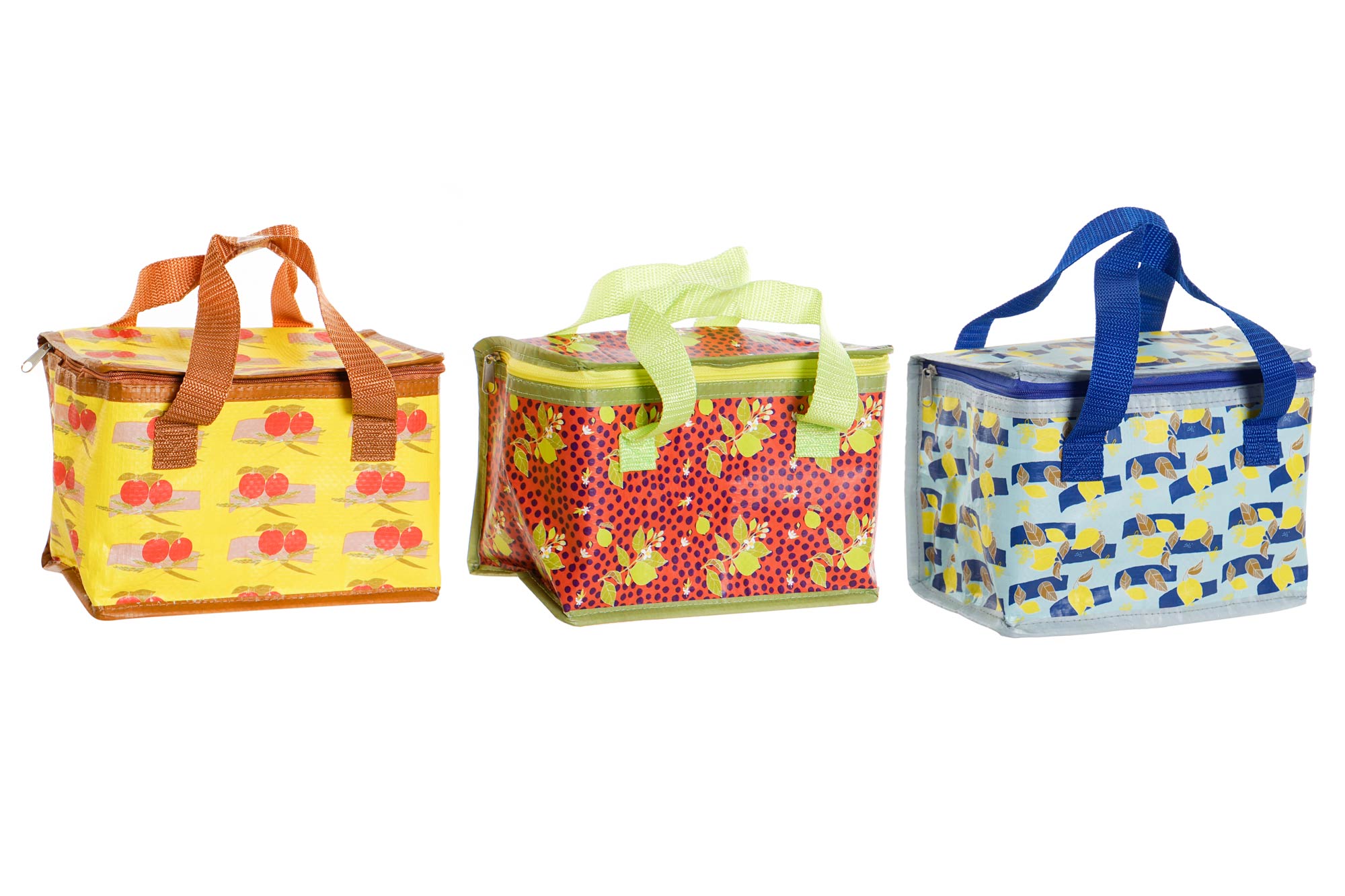 BOLSA TERMICA PP NYLON 21X14X13 FRUTAS 3 SURT. - Imagen 1