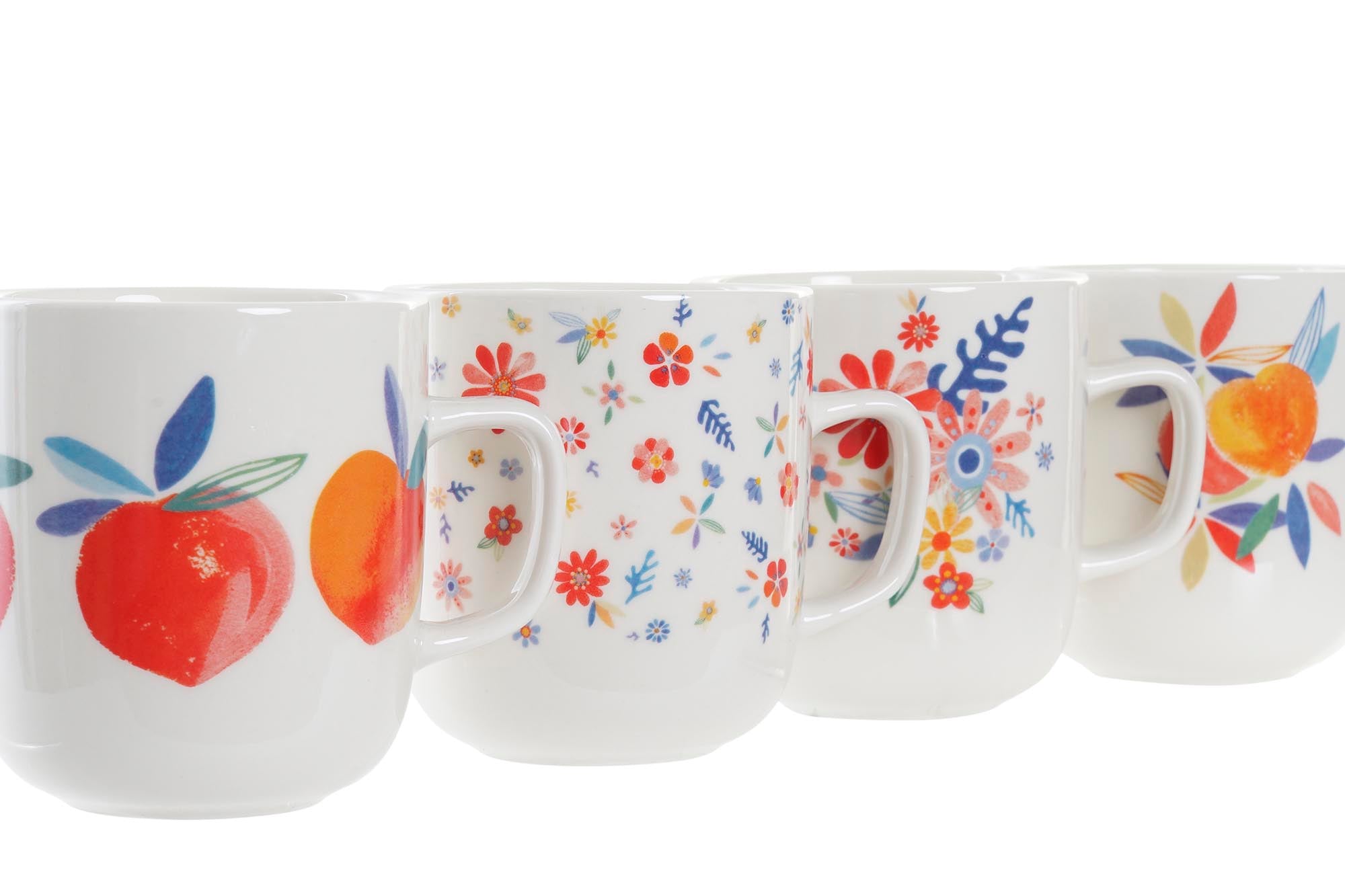 MUG PORCELANA 12X8,5X10 380ML, MELOCOTONES 4 SURT. - Imagen 2