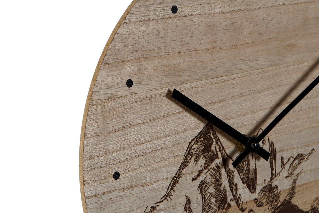 RELOJ PARED MDF 30X30X1,5 MONTAÑA NEGRO - Imagen 2