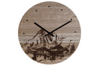 RELOJ PARED MDF 30X30X1,5 MONTAÑA NEGRO - Imagen 1