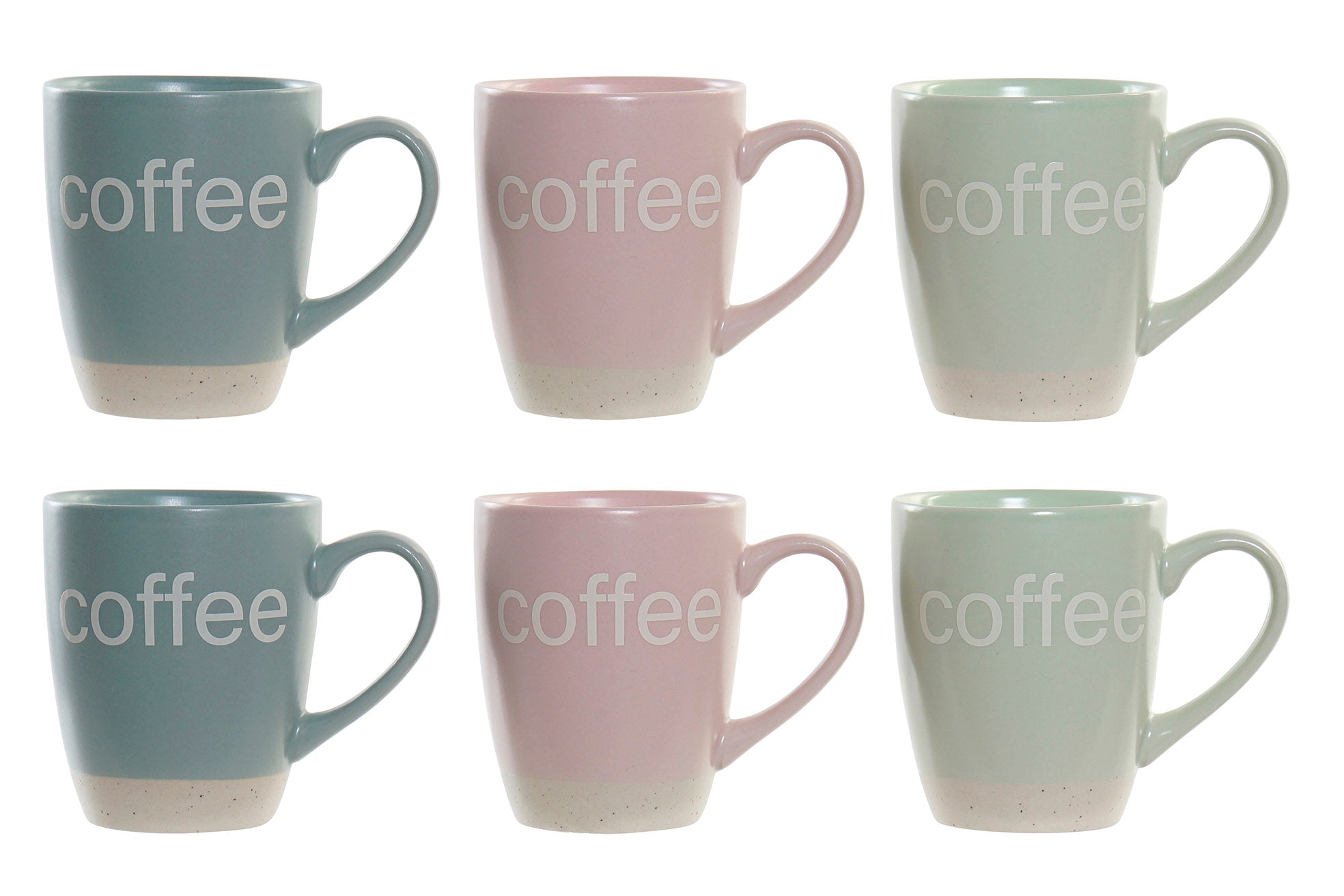 MUG SET 6 GRES RUBBERWOOD ROSA - Imagen 2