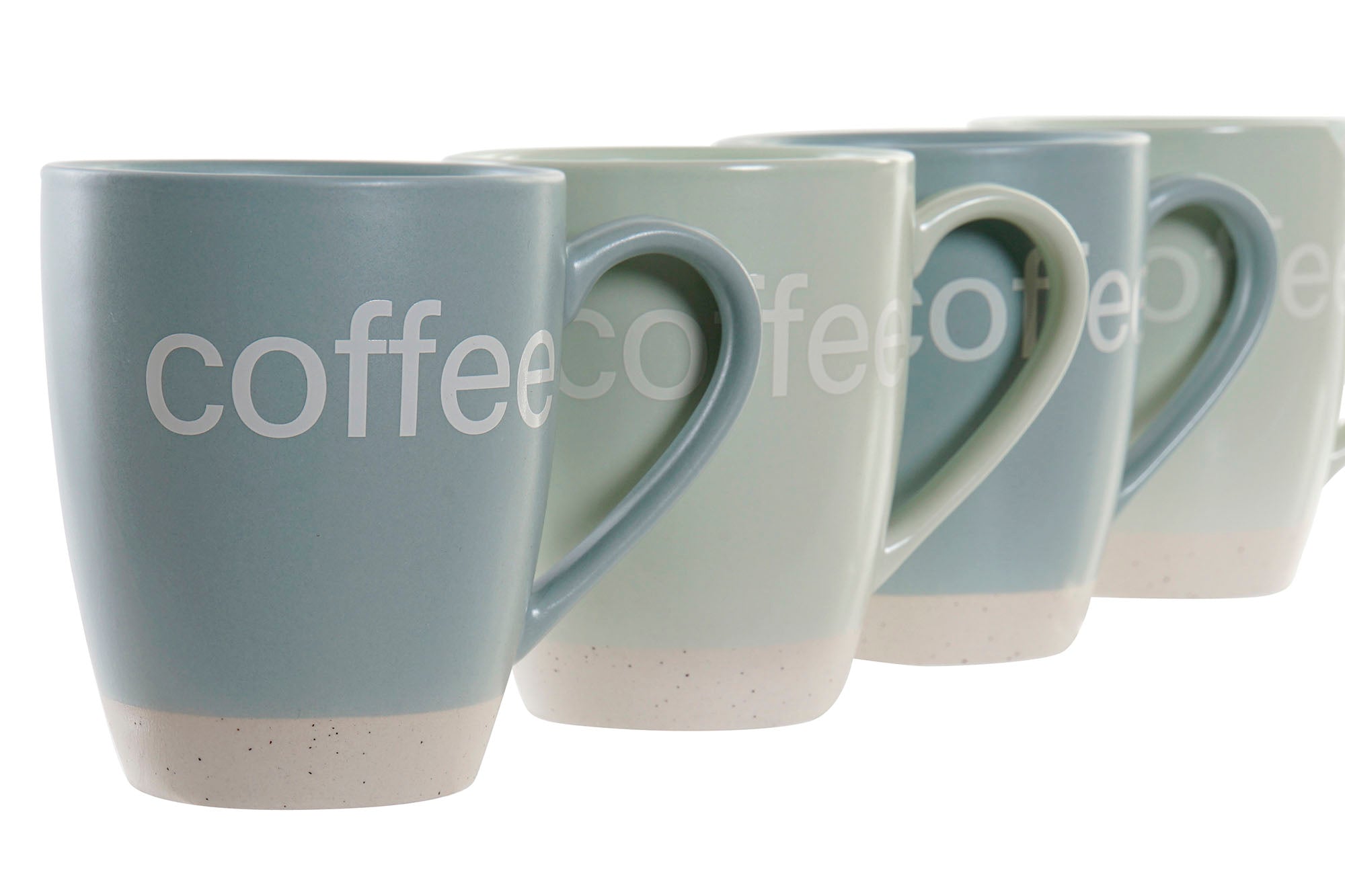 MUG SET 4 GRES RUBBERWOOD 11,5X9X10,5 300 ML, - Imagen 3