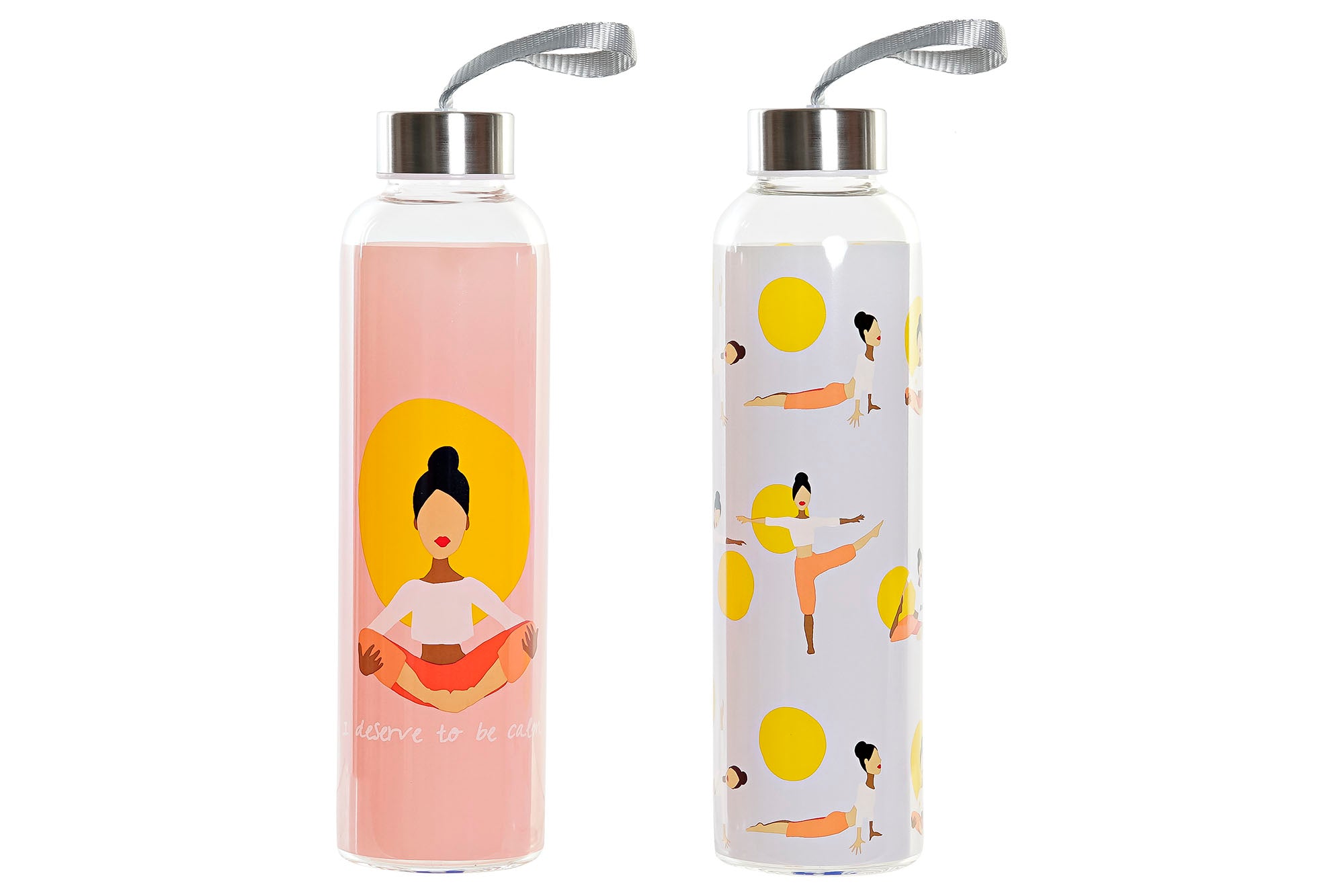 BOTELLA BOROSILICATO 6,5X6,5X23,5 550ML, 2 SURT. - Imagen 1