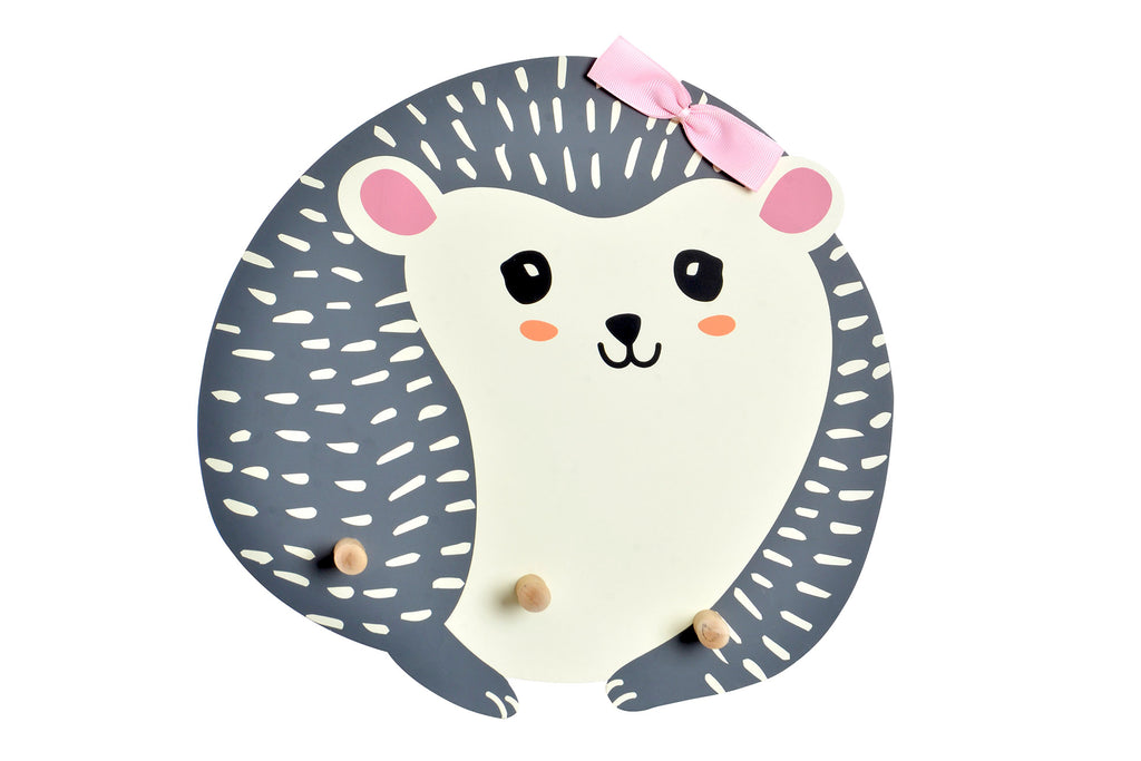 PERCHERO PARED MDF 30X4,5X30 ERIZO GRIS - Imagen 1