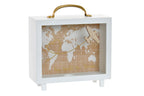 HUCHA MDF METAL 20X7X18 TRAVEL BLANCO - Imagen 1