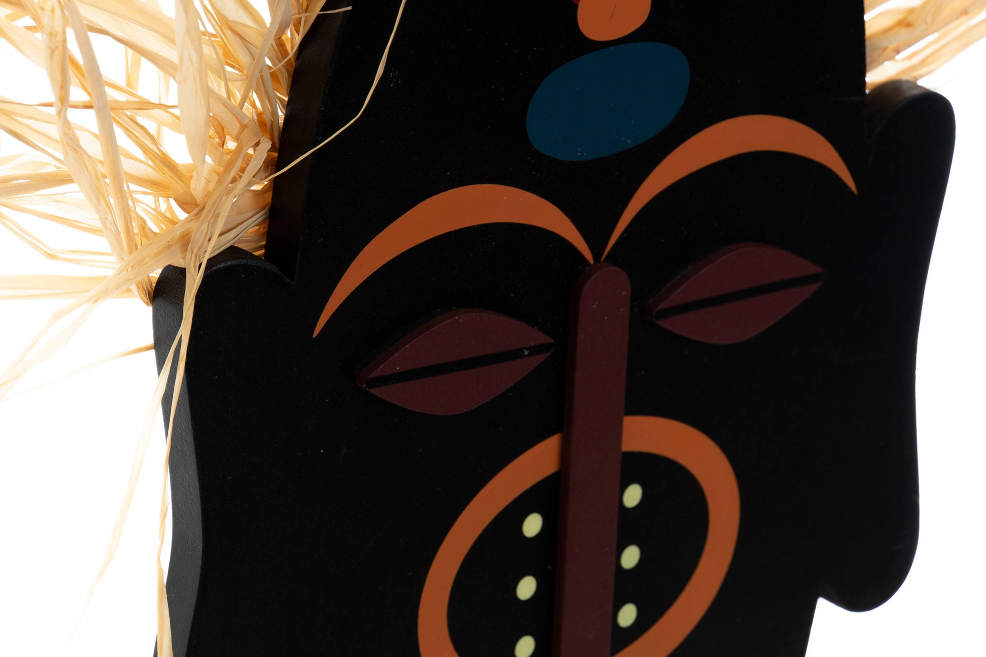 DECORACION PARED MDF FIBRA 27X2X52 MASCARA NEGRO - Imagen 2