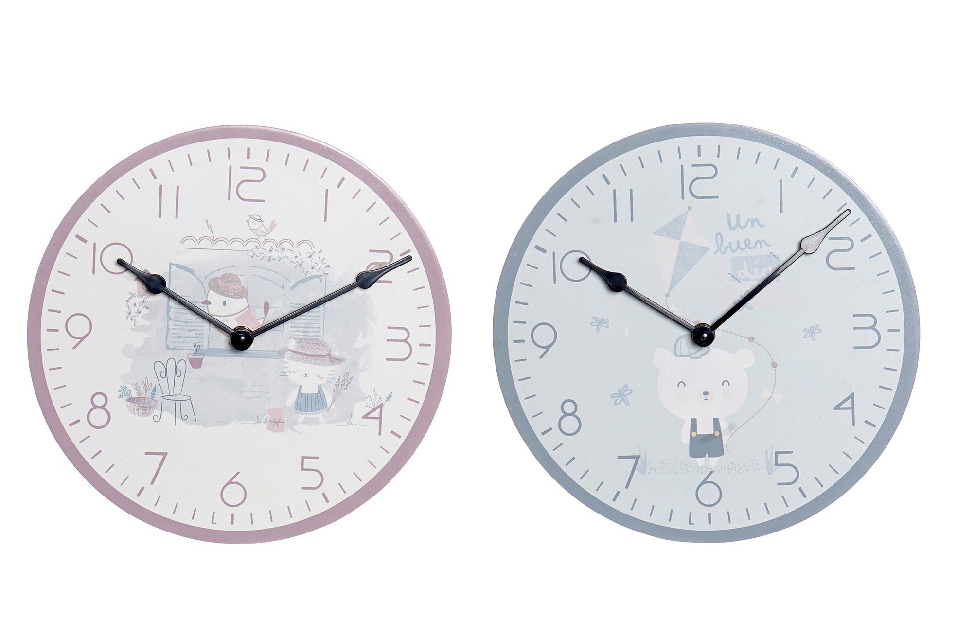 RELOJ MDF PLASTICO 24X3X24 PAJARO 2 SURT. - Imagen 1