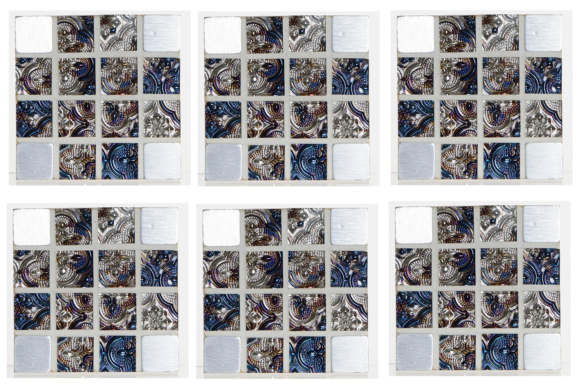 POSAVASOS SET 6 MDF RESINA 12X12X5 - Imagen 2