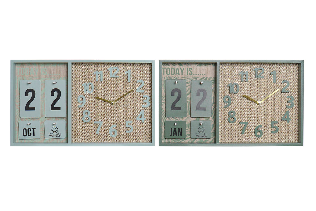 RELOJ PARED MDF PP 40X5X24 CALENDARIO 2 SURT. - Imagen 1