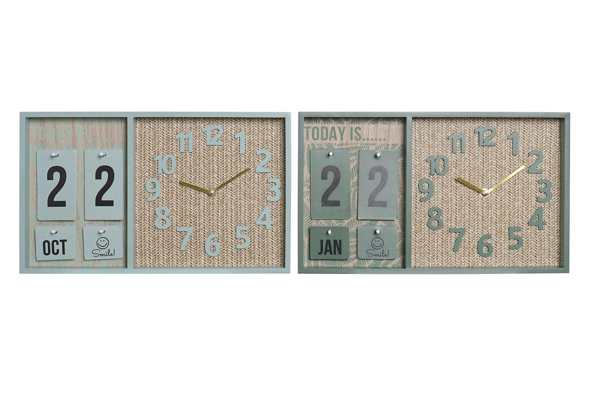 RELOJ PARED MDF PP 40X5X24 CALENDARIO 2 SURT. - Imagen 1