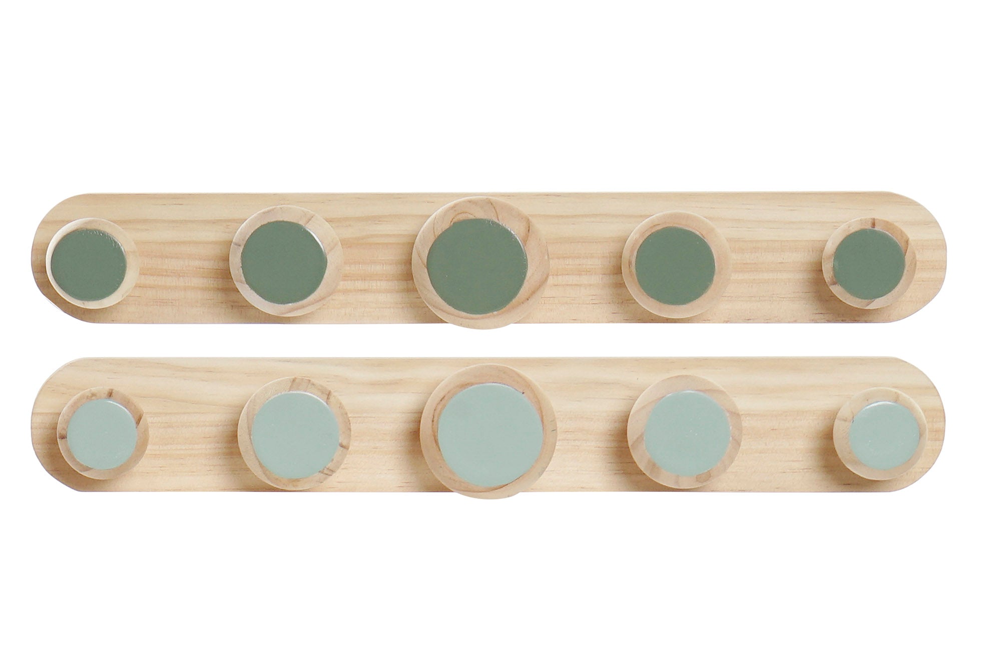 PERCHERO PARED PAULOWNIA 48X6X7,5 2 SURT. - Imagen 1