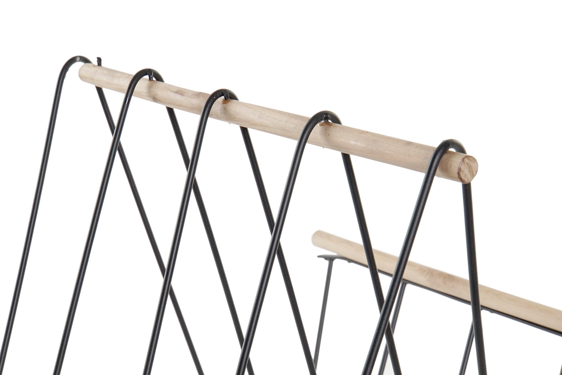 REVISTERO HIERRO MDF 41X31X36 NEGRO - Imagen 2