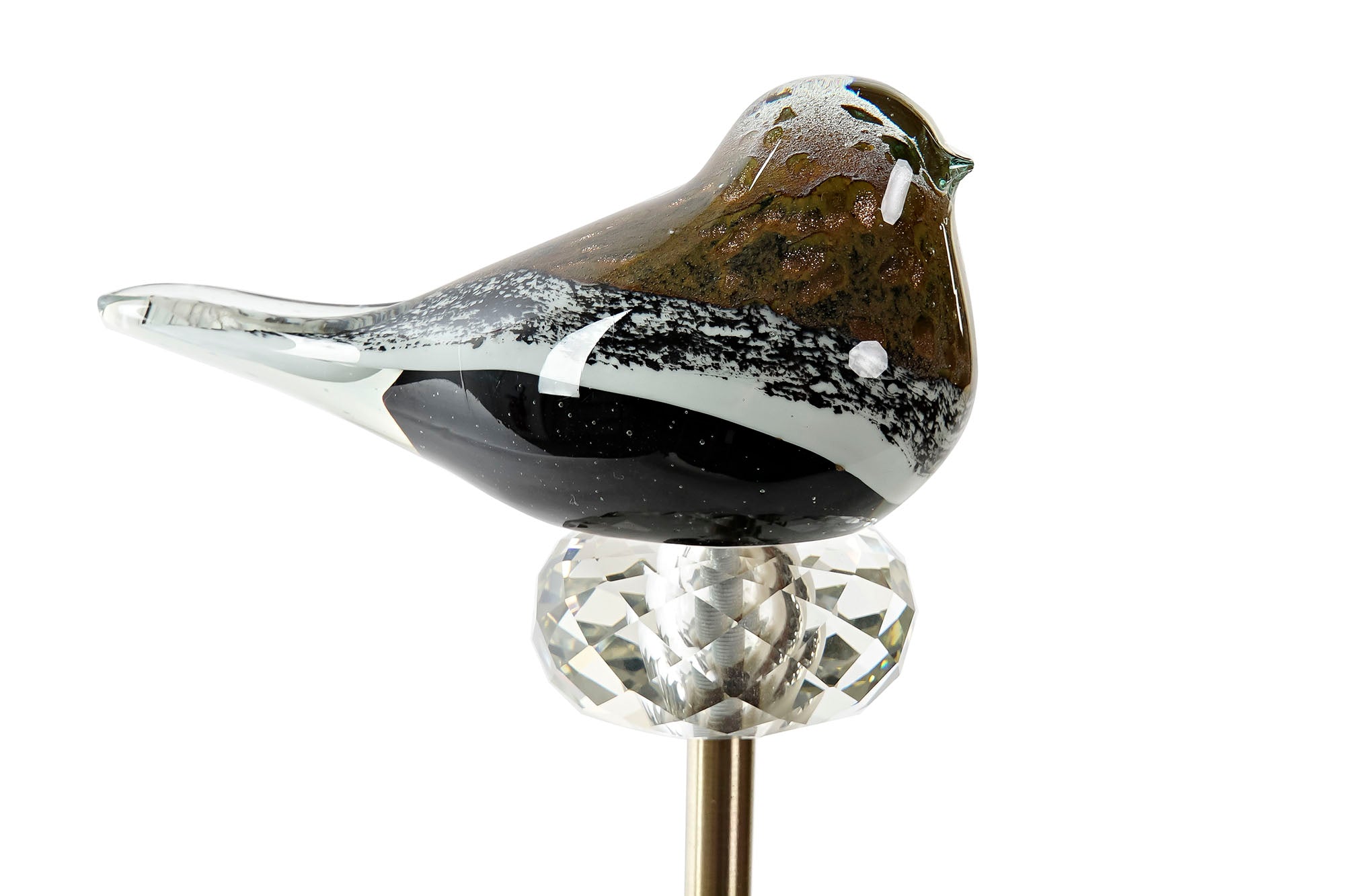 FIGURA CRISTAL MARMOL 18X9X42 PAJARO TRICOLOR - Imagen 2