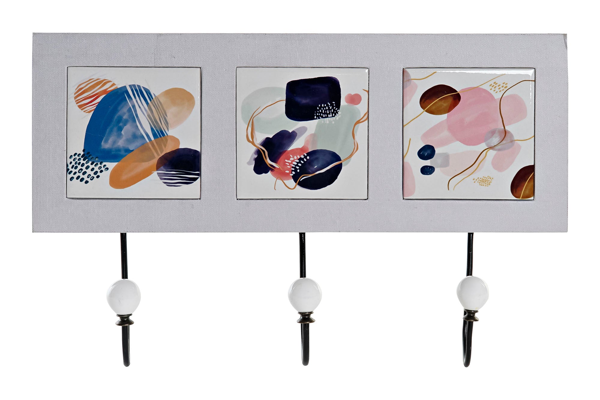 PERCHERO MDF METAL 40X7X26 ABSTRACTO MULTICOLOR - Imagen 1