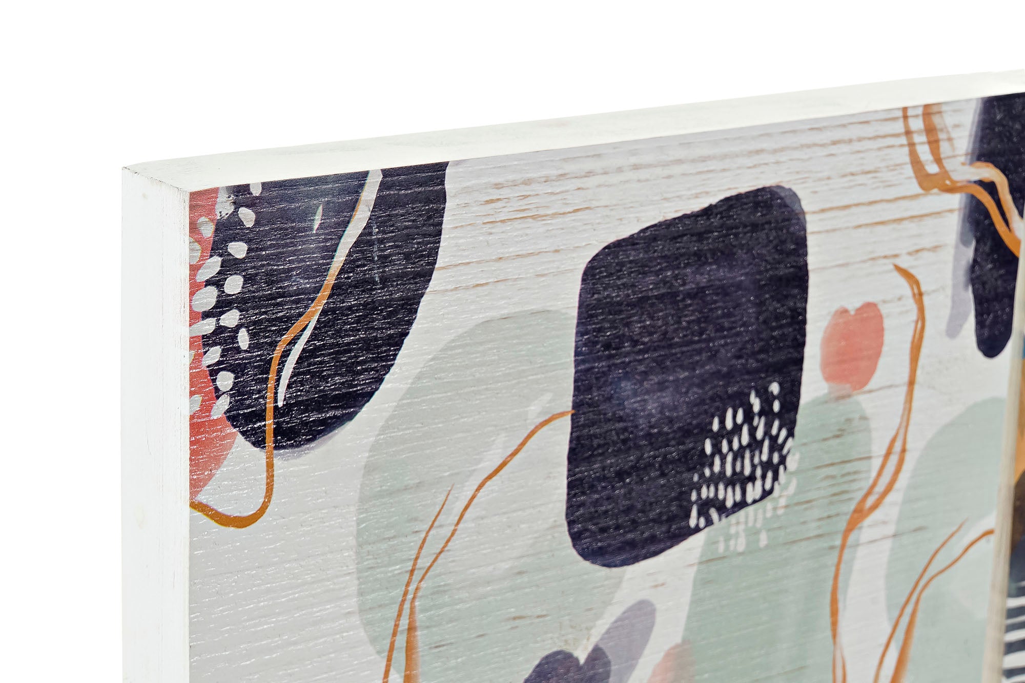 CUADRO MADERA 30X3X30 ABSTRACTO 3 SURT. - Imagen 2