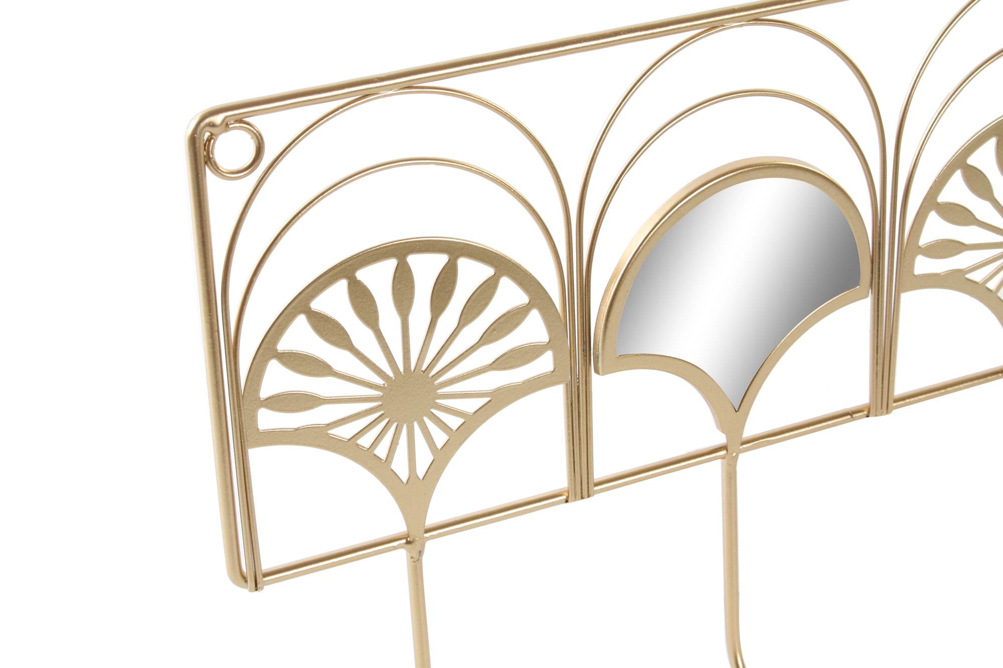 PERCHERO PARED METAL 47X5X20 ABANICO DORADO - Imagen 1