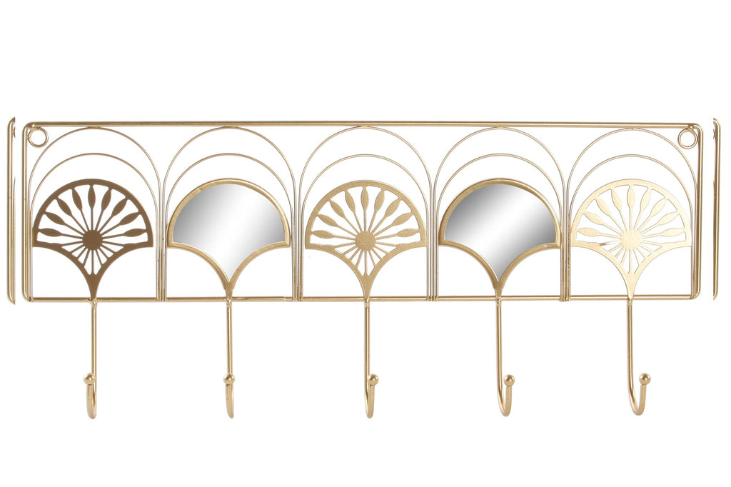 PERCHERO PARED METAL 47X5X20 ABANICO DORADO - Imagen 2