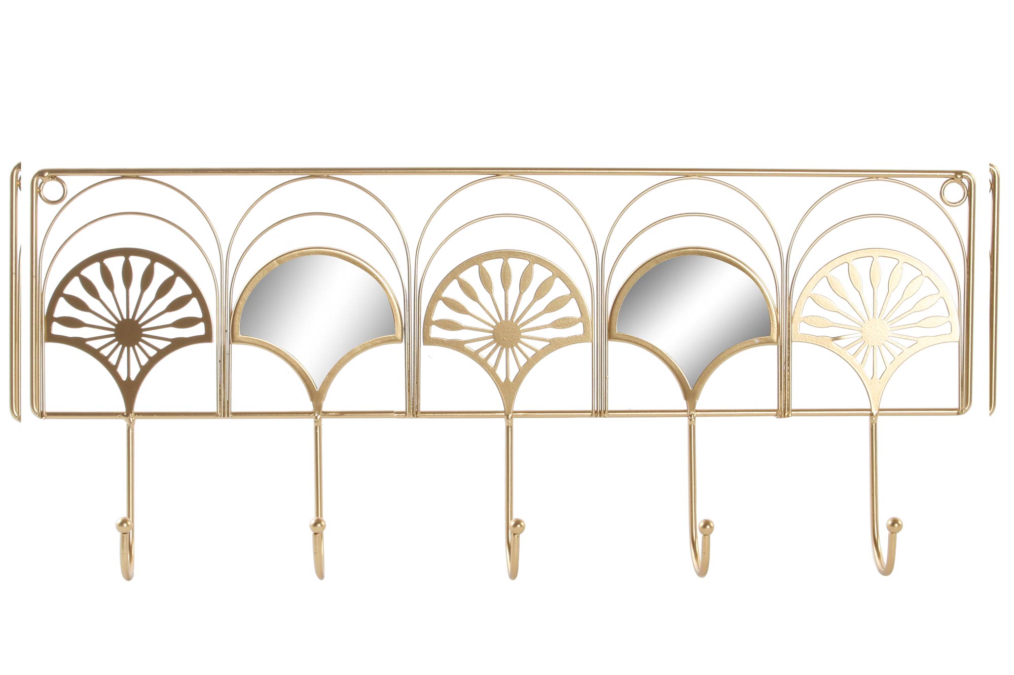 PERCHERO PARED METAL 47X5X20 ABANICO DORADO - Imagen 2