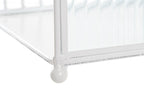 REVISTERO METAL CRISTAL 36X16X34 BLANCO - Imagen 3
