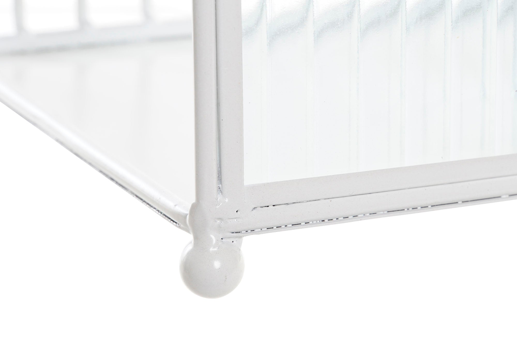 REVISTERO METAL CRISTAL 36X16X34 BLANCO - Imagen 3