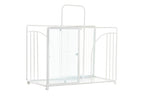 REVISTERO METAL CRISTAL 36X16X34 BLANCO - Imagen 1