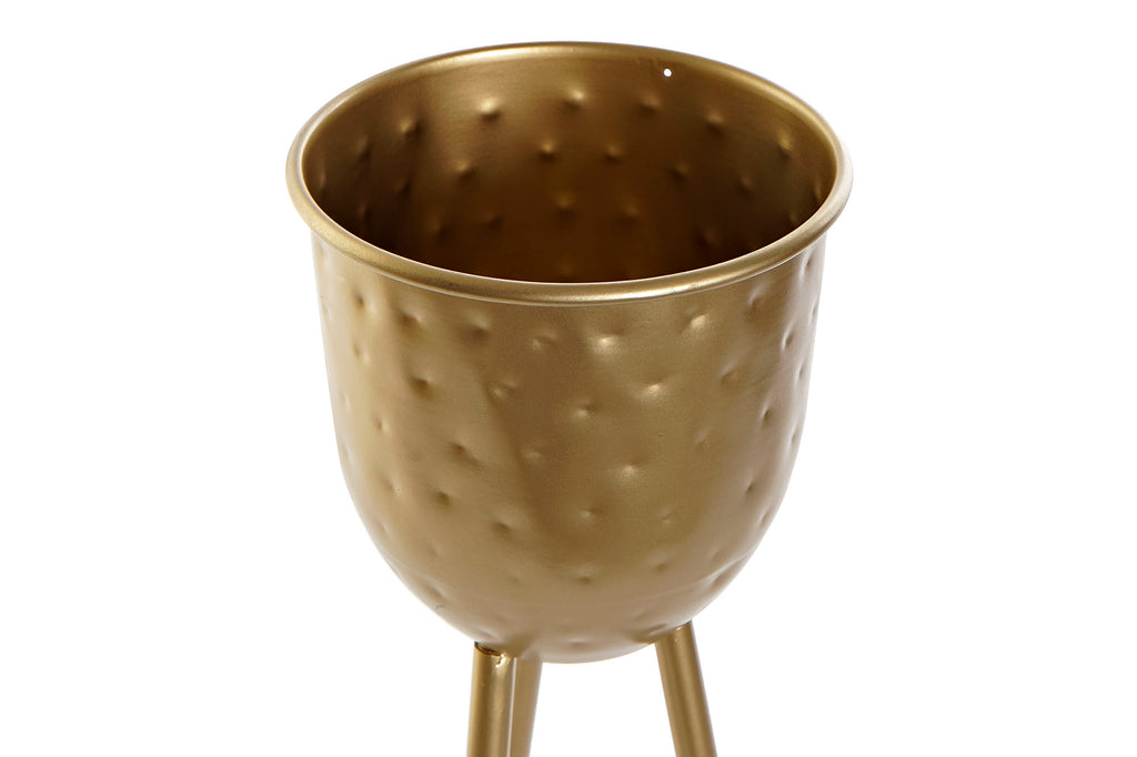 MACETERO METAL 20X18,5X44 DORADO - Imagen 2