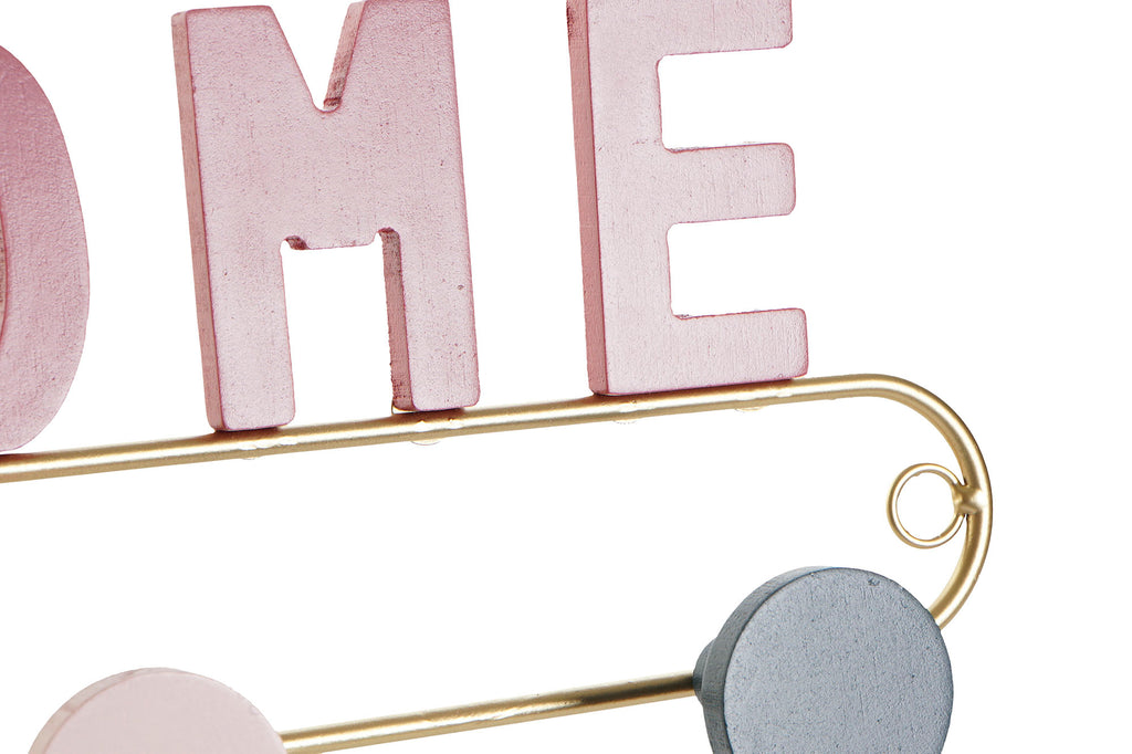 PERCHERO PARED MDF 46X5X17 ROSA - Imagen 3