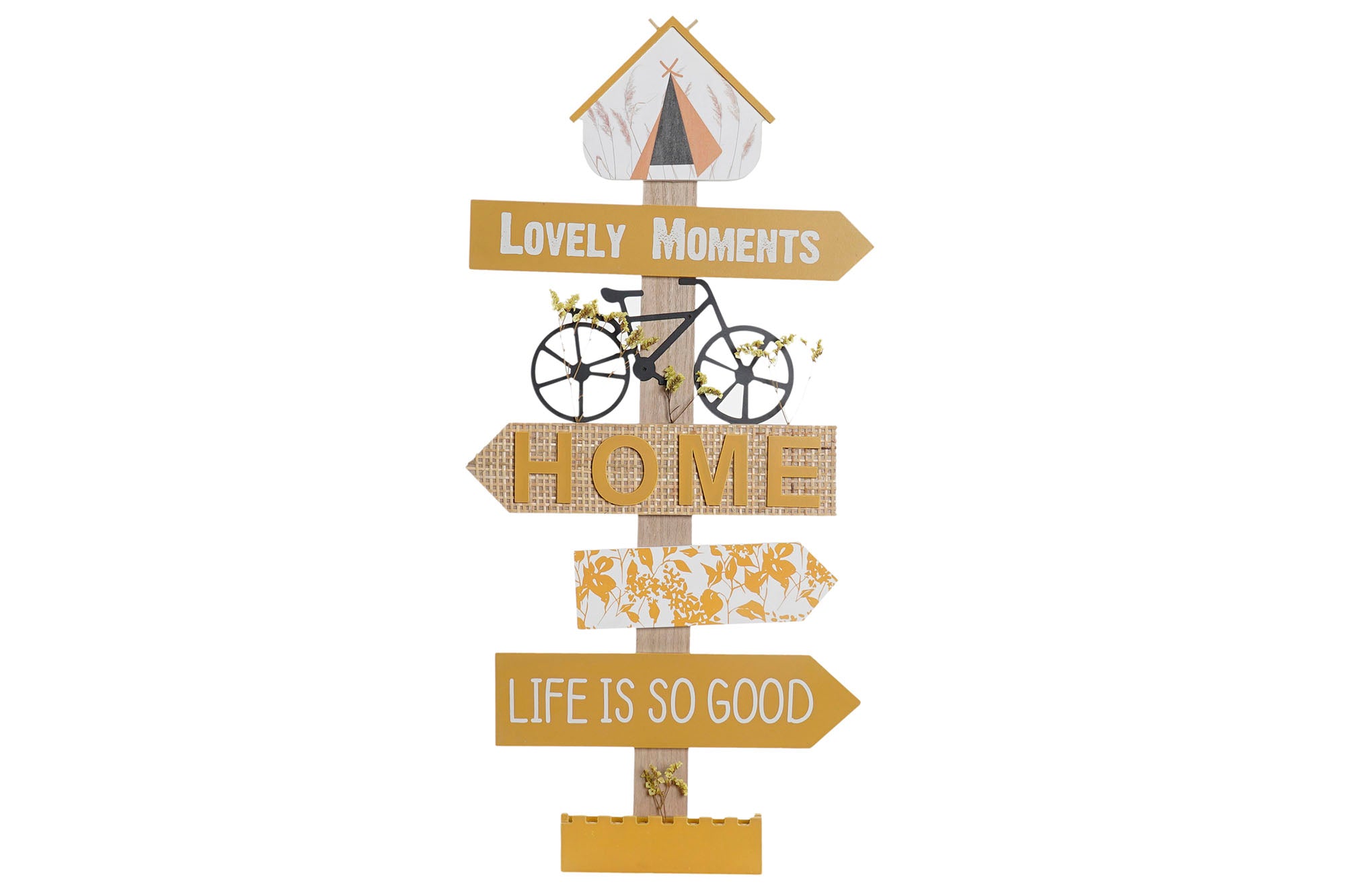 DECORACION PARED MDF 32X4X68 MOSTAZA - Imagen 1