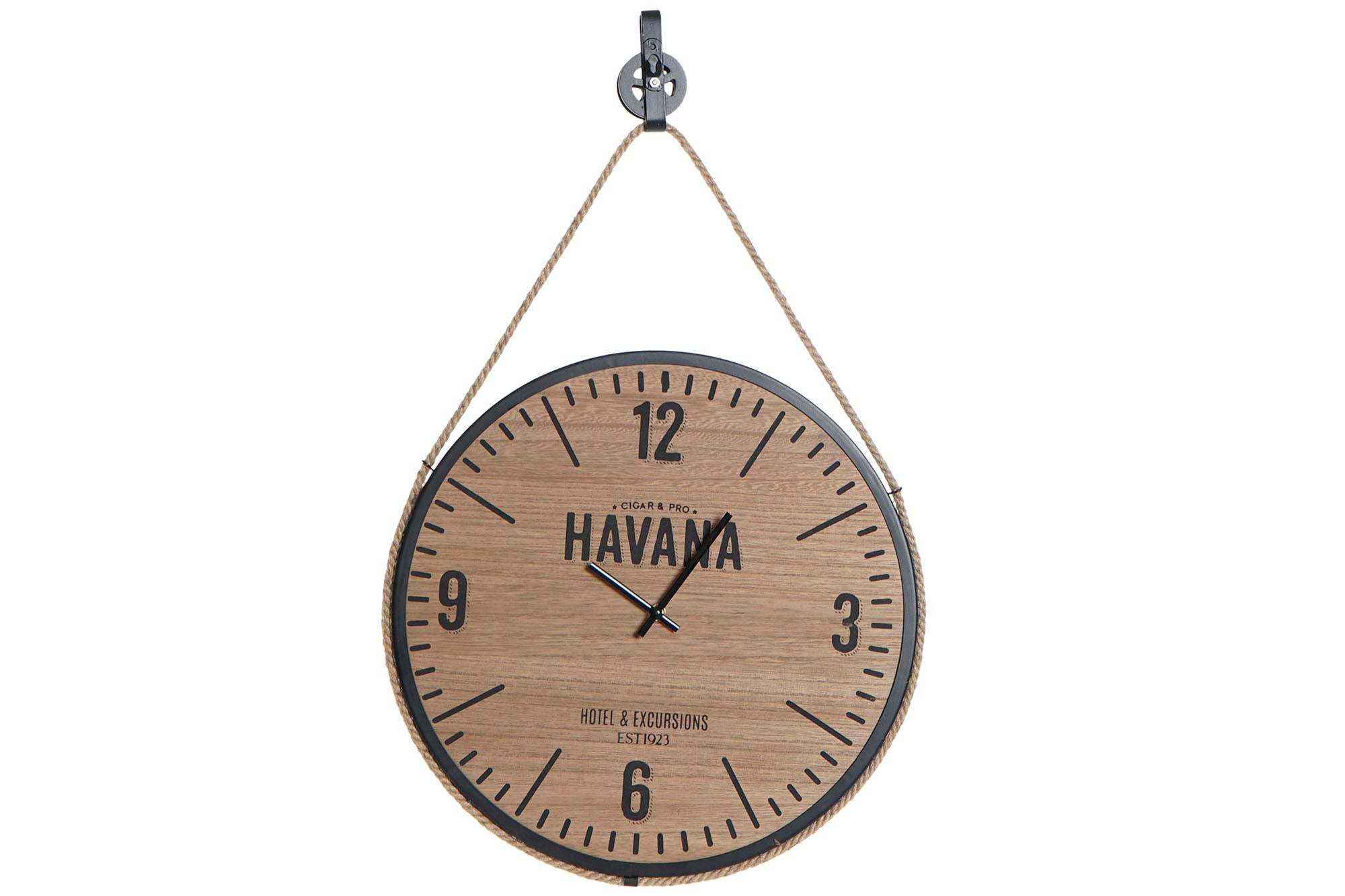 RELOJ PARED MDF 39,5X4X63 NATURAL - Imagen 1