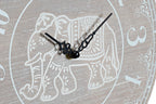 RELOJ PARED MDF 30X3X30 ELEFANTES DECAPE BLANCO - Imagen 3