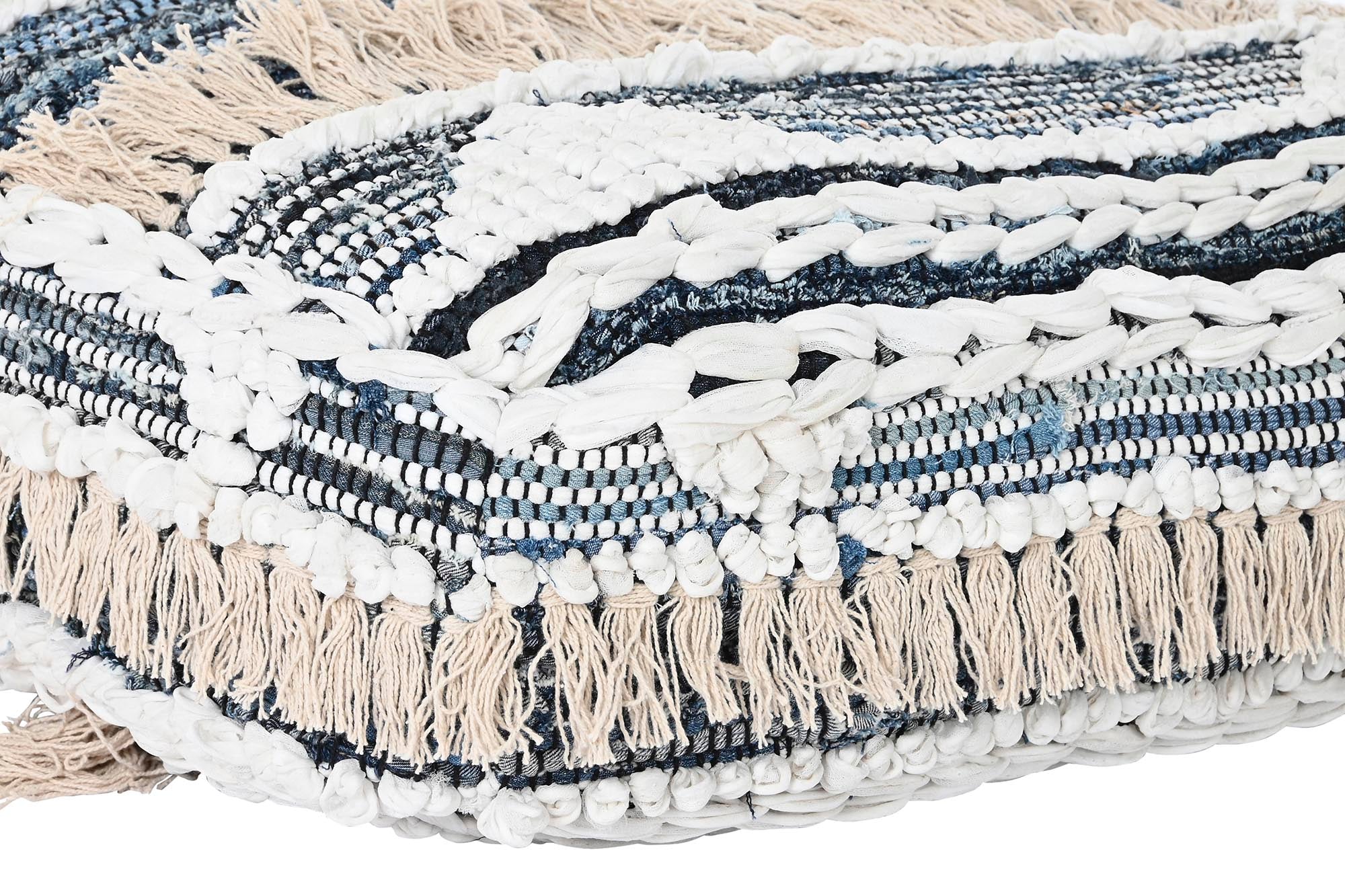 COJIN SUELO ALGODON 60X60X25 6300 GR, RAYAS NEGRO - Imagen 3