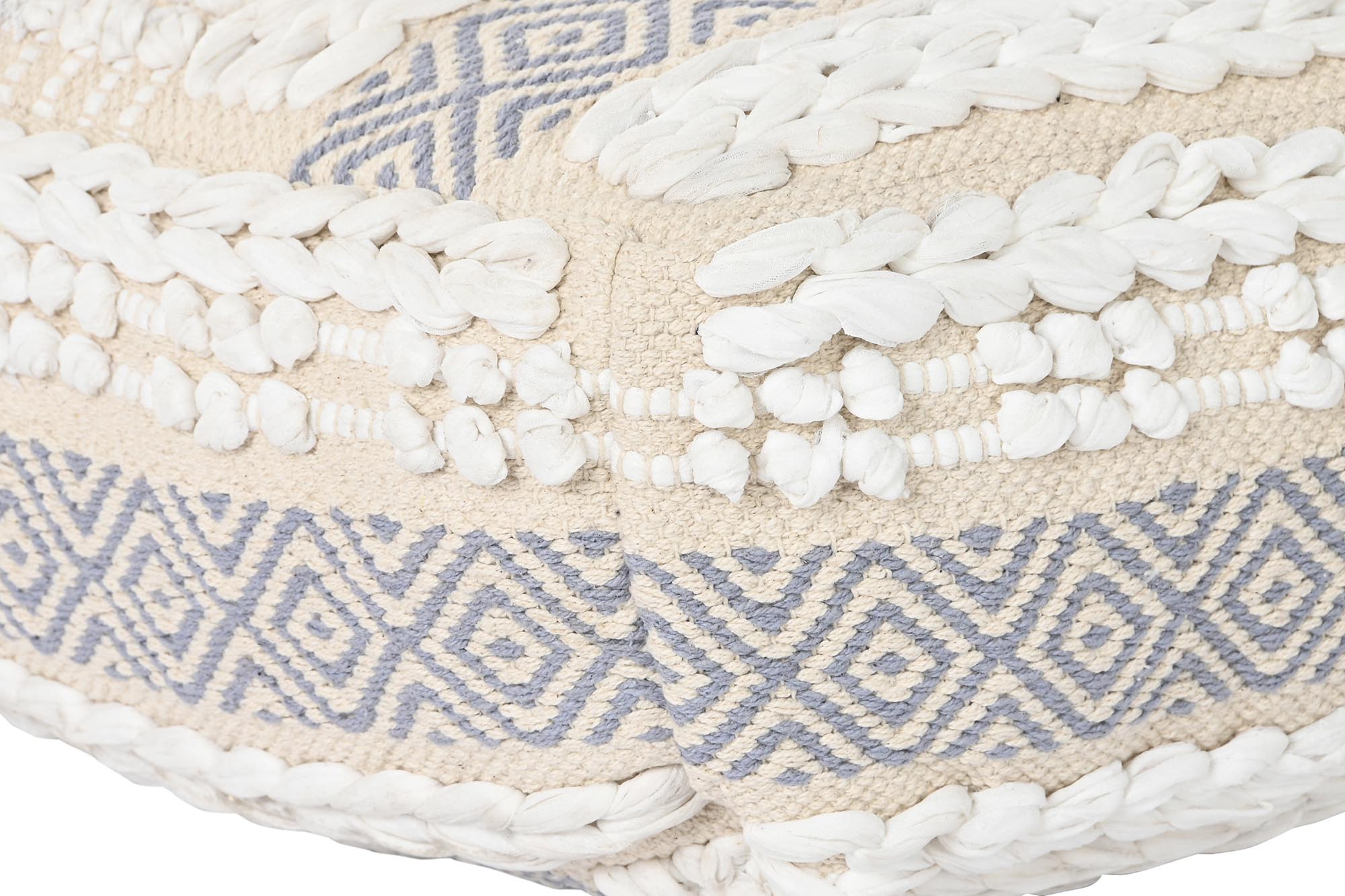 COJIN SUELO ALGODON 60X60X25 6300 GR, RAYAS BLANCO - Imagen 3