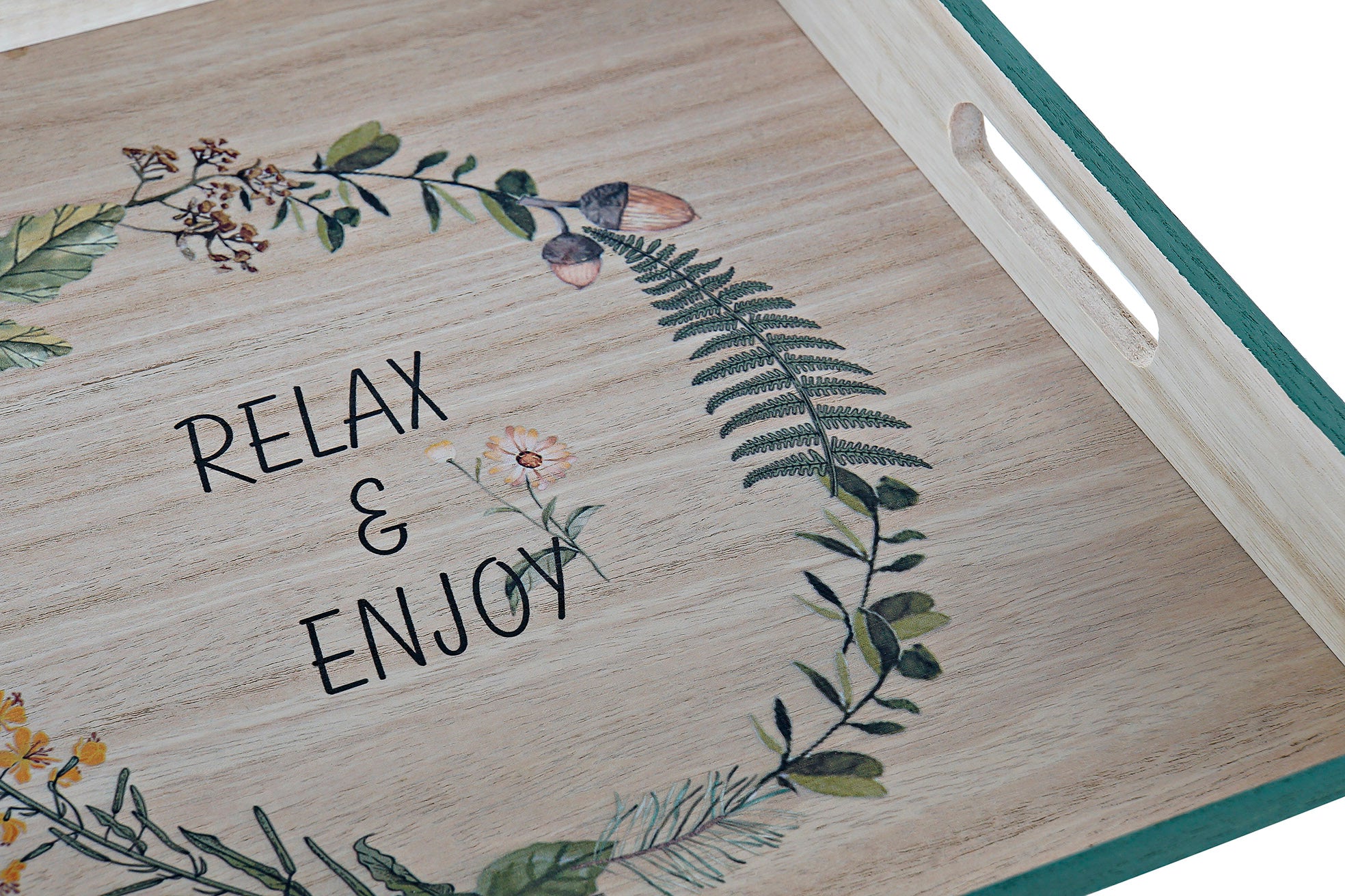 BANDEJA DECORACION MADERA 32X32X4,5 NATURAL - Imagen 2