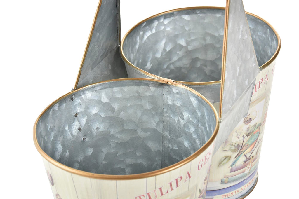 MACETERO METAL 24X12X23 TULIPA ROSA - Imagen 3