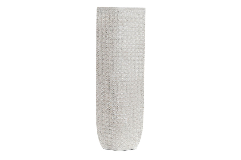 JARRON RESINA 20X12X58 BLANCO - Imagen 1