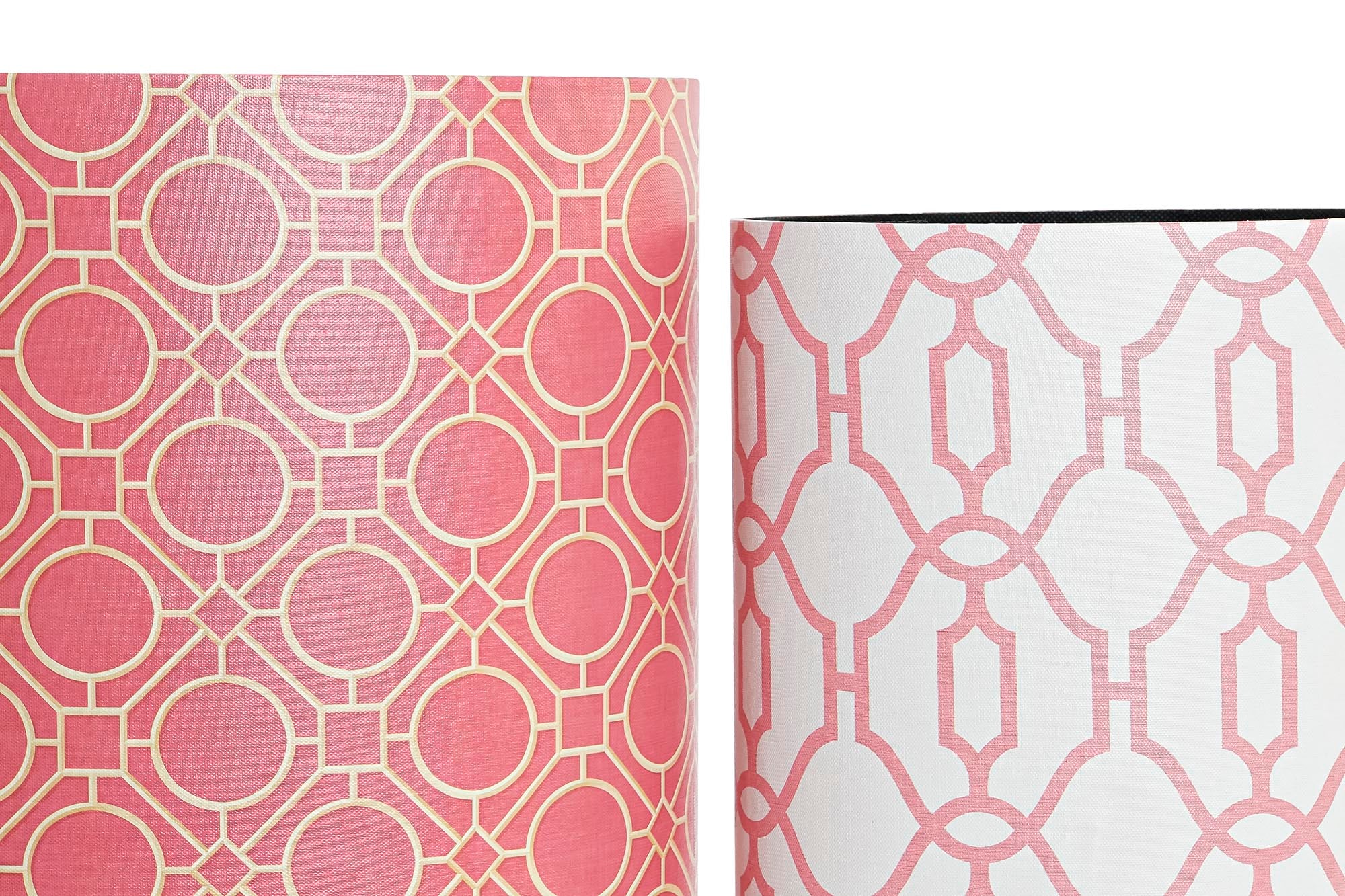 PAPELERA SET 2 LIENZO MADERA 33X24,5X35,3 NARANJA - Imagen 2