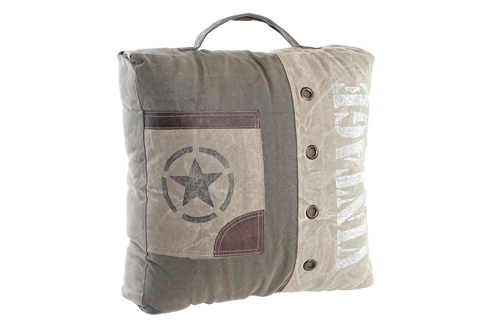 COJIN SUELO ALGODON PIEL 50X14X50 STAR ENVEJECIDO - Imagen 1