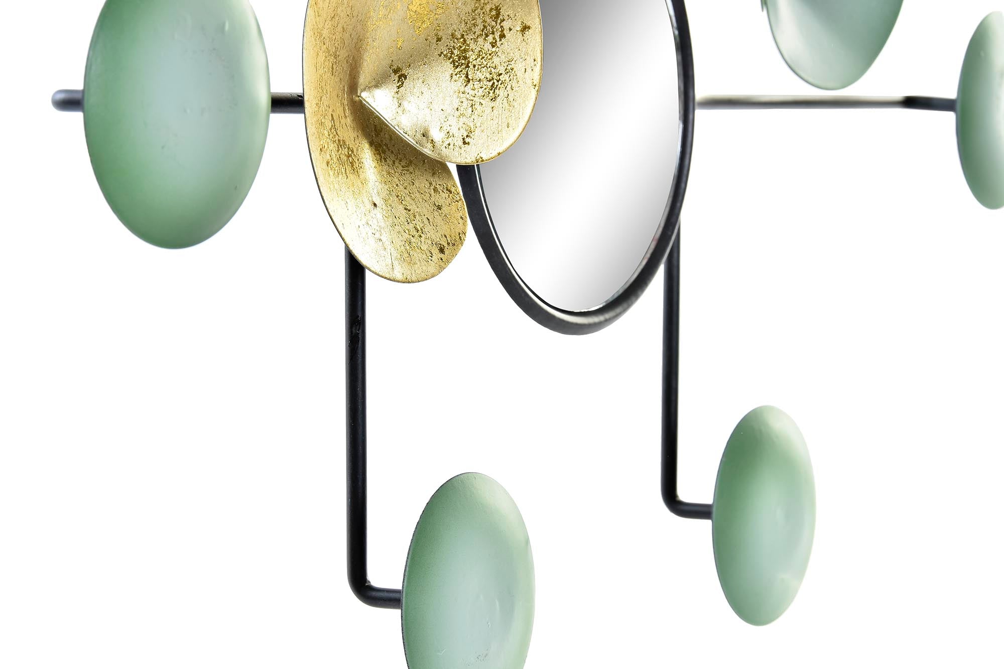 DECORACION PARED METAL ESPEJO 45X3X30 NENUFAR - Imagen 2