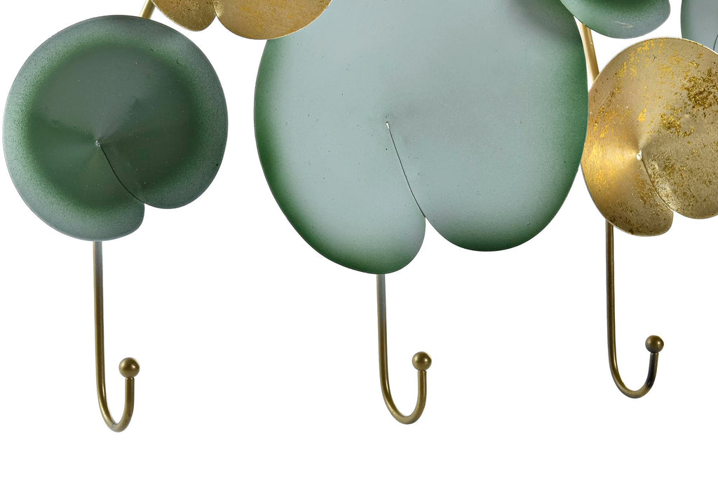 PERCHERO PARED METAL 45X6X24 NENUFAR VERDE MENTA - Imagen 2