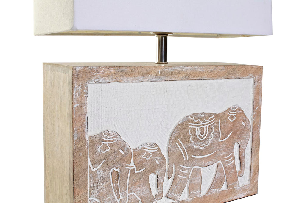 LAMPARA SOBREMESA MANGO POLIESTER 33X12X41 MARRON - Imagen 4