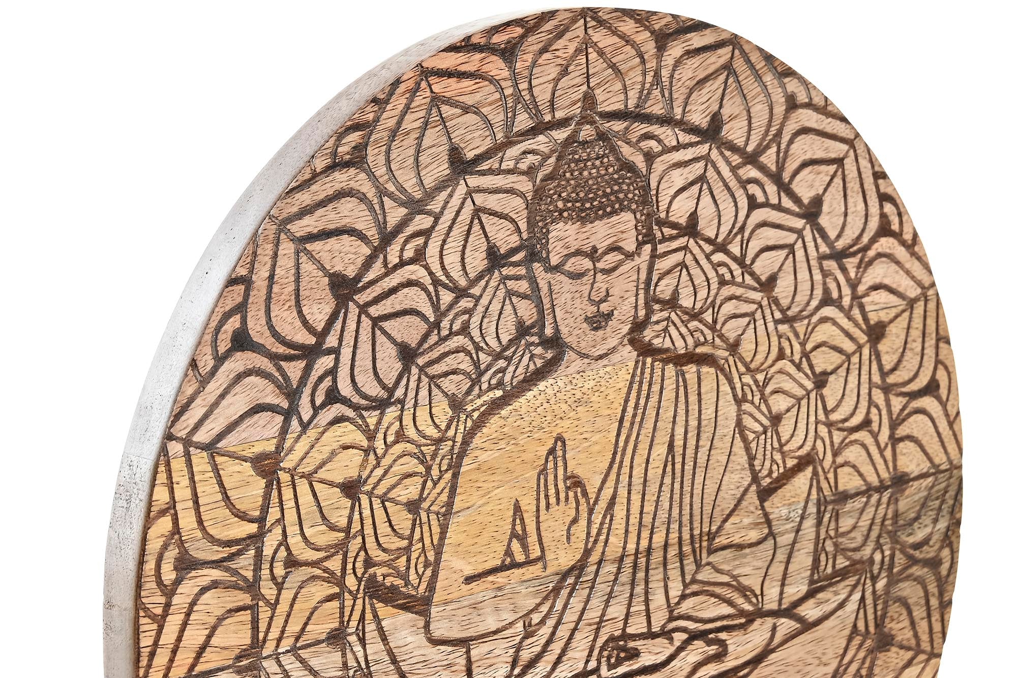 DECORACION MANGO METAL 30X8X40 BUDA NATURAL MARRON - Imagen 2