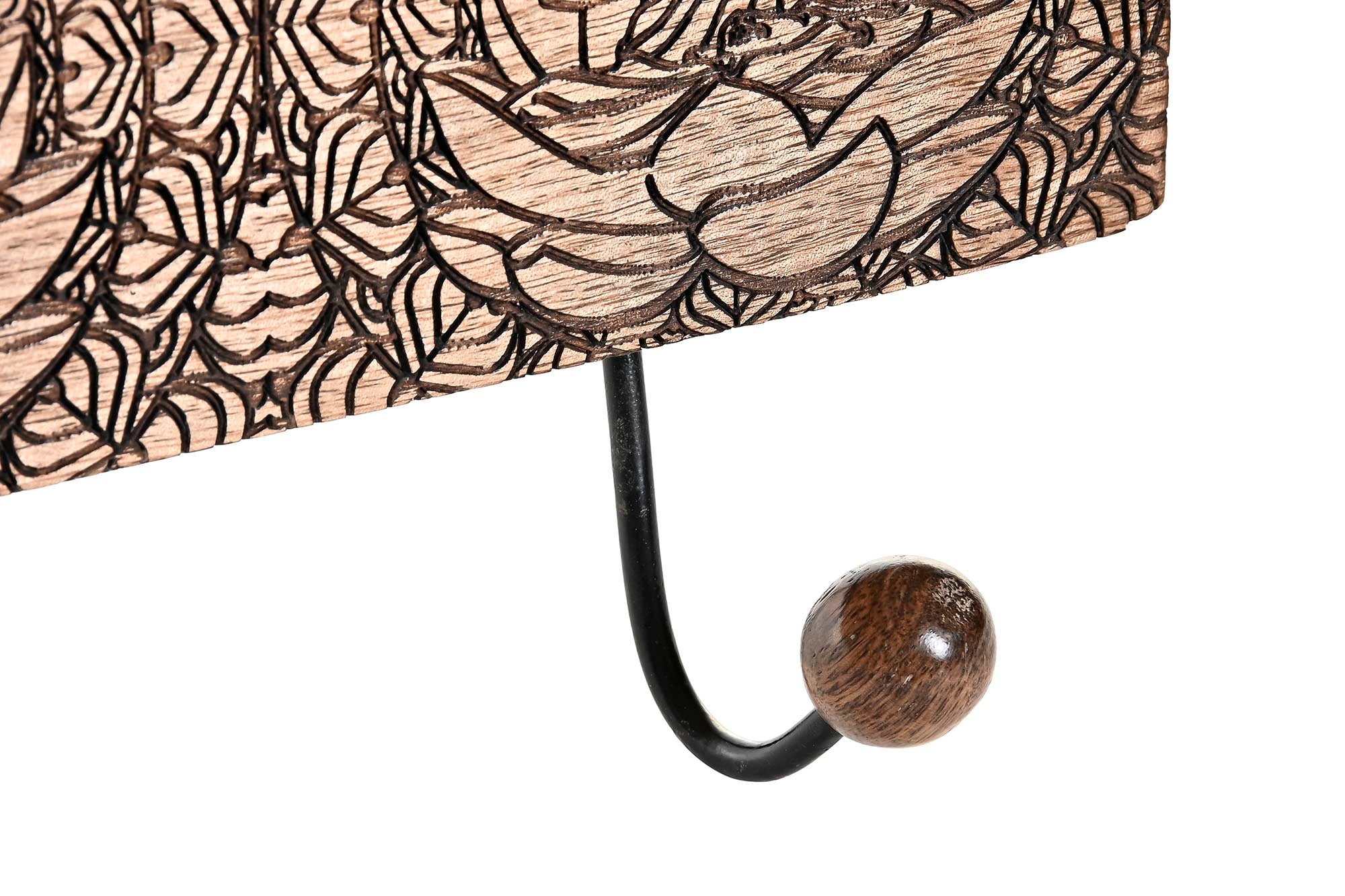 PERCHERO PARED MANGO METAL 38X6X18 3COLG, BUDA - Imagen 3