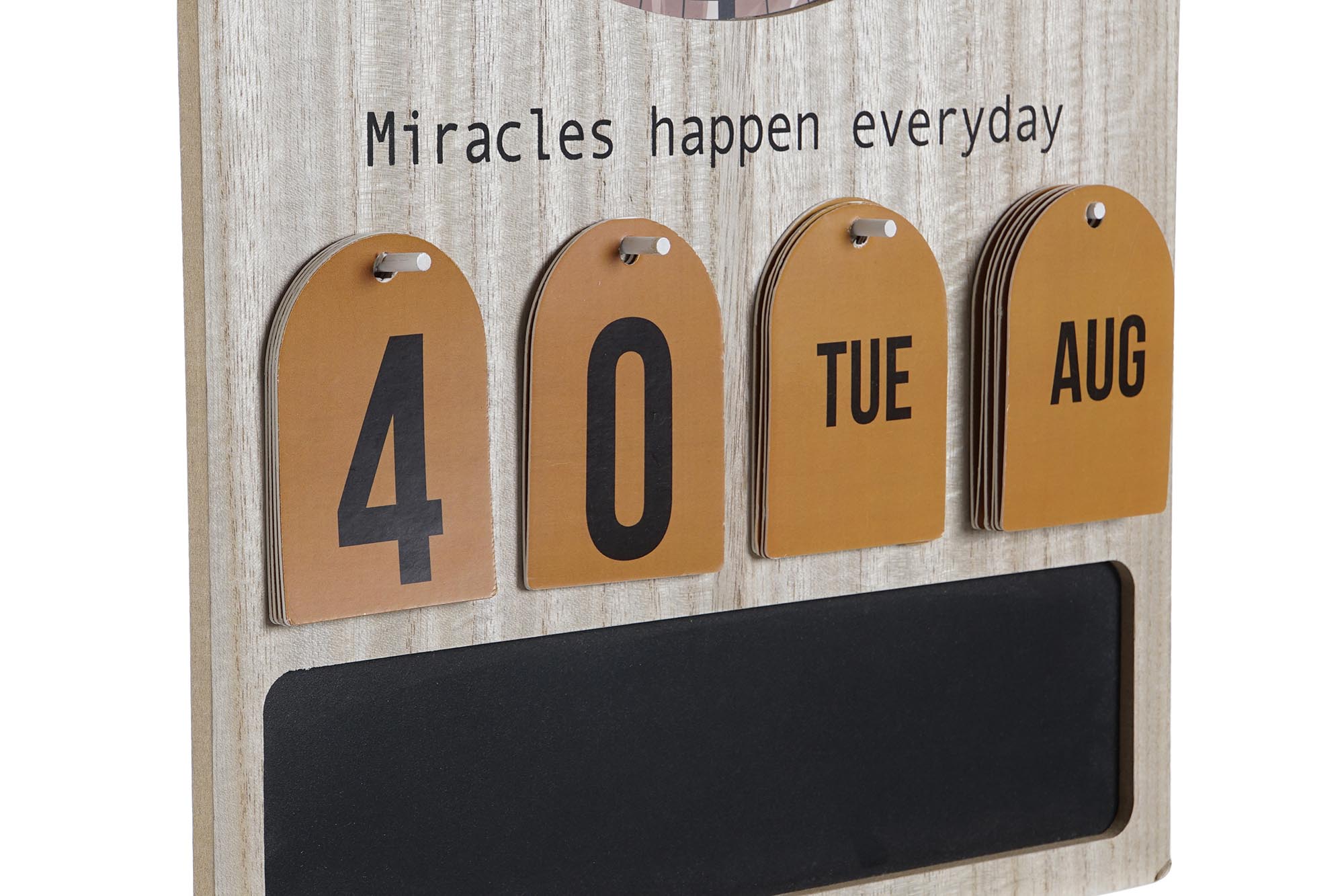 RELOJ MDF 34X4,5X56 CALENDARIO NATURAL - Imagen 3